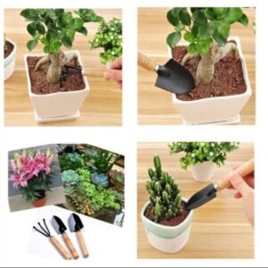 Wooden & Metal Mini Garden Tool Set