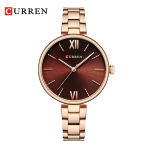 Curren 9017 Stainless Steel Luxury Ladies Watch - Rose Brown