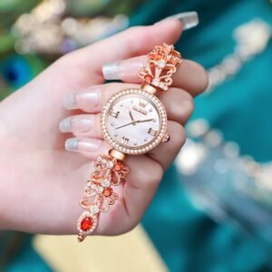 OLEVS 9958 Women_s Watches Luxury Elegant Original Quartz Wristwatch Stainless Steel Inlaid Diamond Watch Ladies Watch